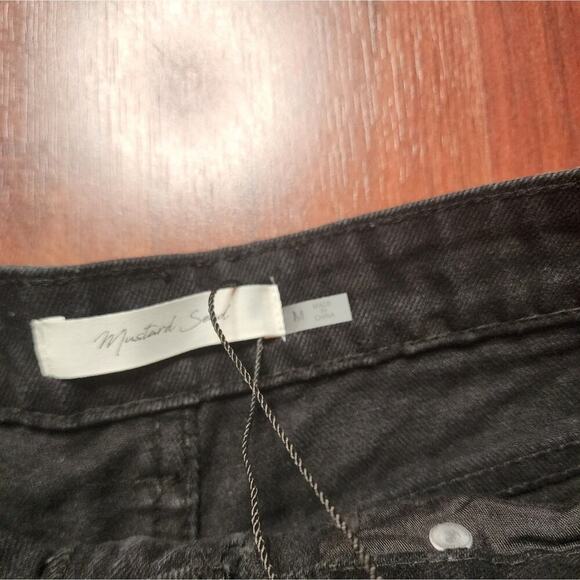 MUSTARD SEED NEW MED DISTRESSED BLACK SHORTS - Picture 6 of 8